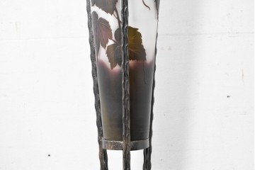 中古　エミール・ガレ風(Emile Galle)　ぶどう柄のフロアスタンド　(R-087373)