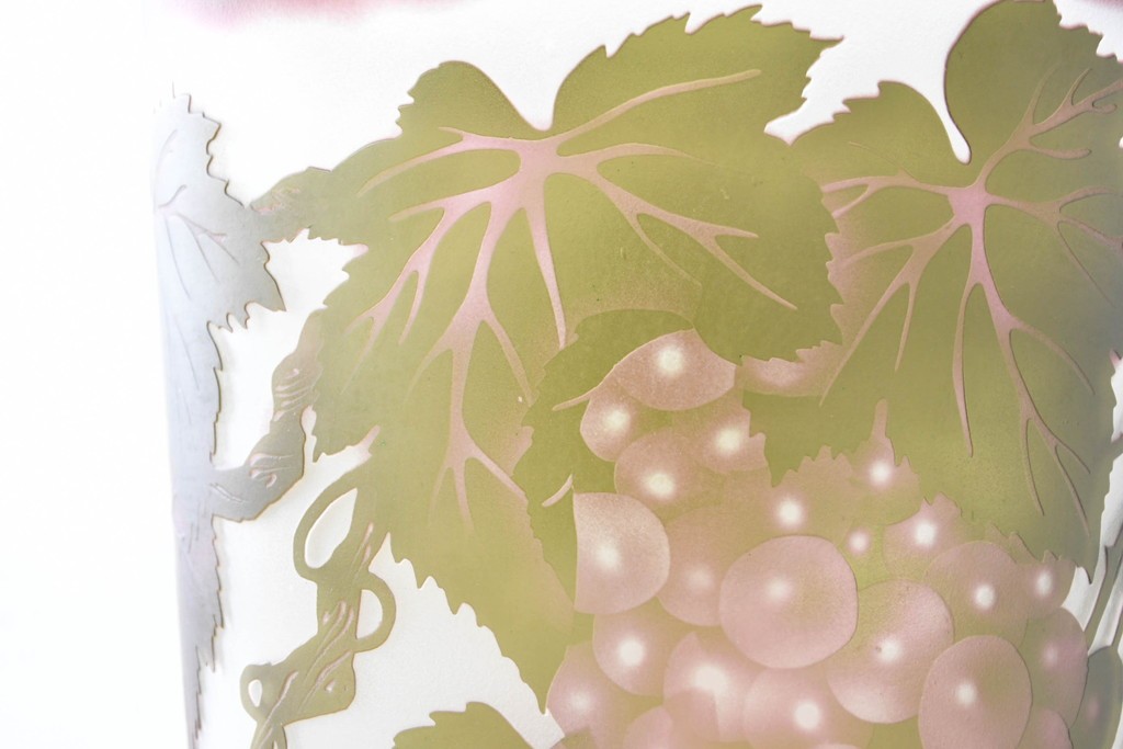 中古　エミール・ガレ風(Emile Galle)　ぶどう柄のフロアスタンド　(R-087373)