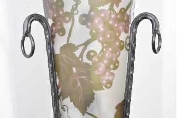 中古　エミール・ガレ風(Emile Galle)　ぶどう柄のフロアスタンド　(R-087373)