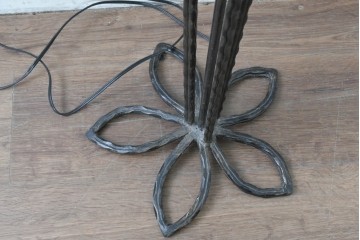 中古　エミール・ガレ風(Emile Galle)　ぶどう柄のフロアスタンド　(R-087373)