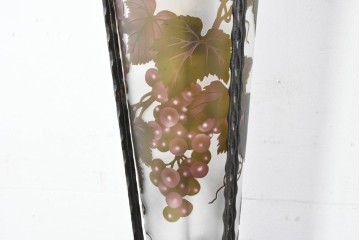 中古　エミール・ガレ風(Emile Galle)　ぶどう柄のフロアスタンド　(R-087373)