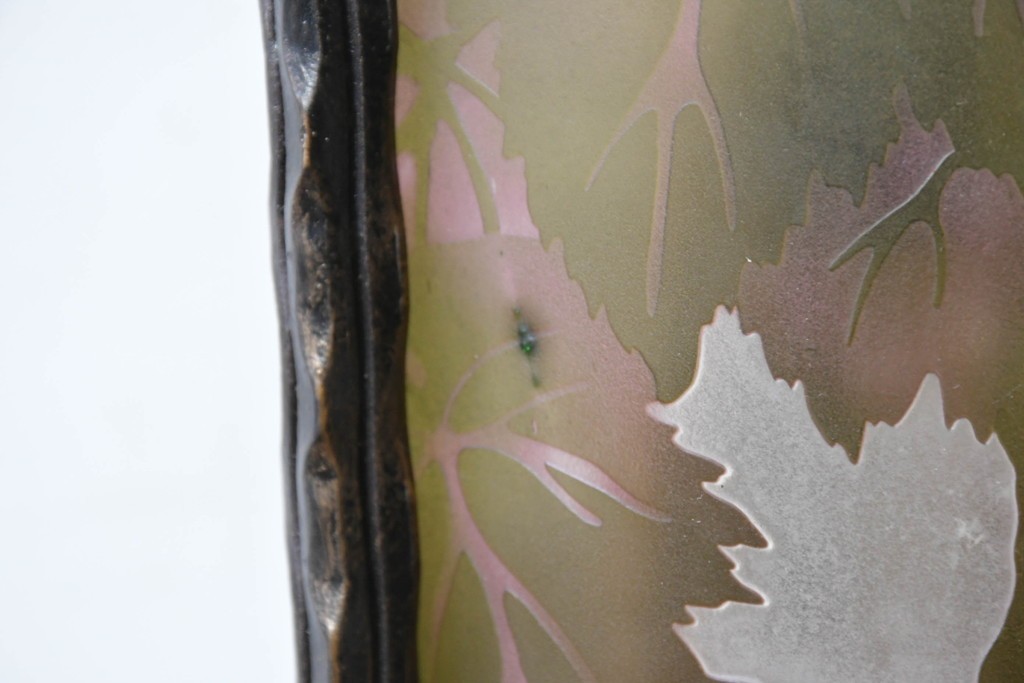 中古　エミール・ガレ風(Emile Galle)　ぶどう柄のフロアスタンド　(R-087373)