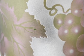 中古　エミール・ガレ風(Emile Galle)　ぶどう柄のフロアスタンド　(R-087373)