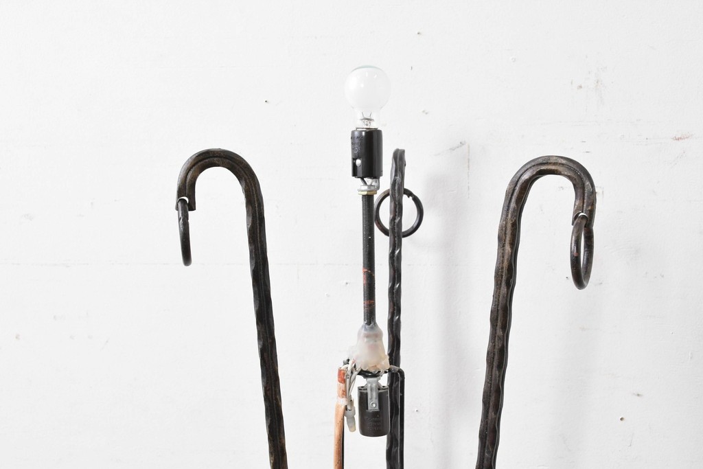 中古　エミール・ガレ風(Emile Galle)　ぶどう柄のフロアスタンド　(R-087373)