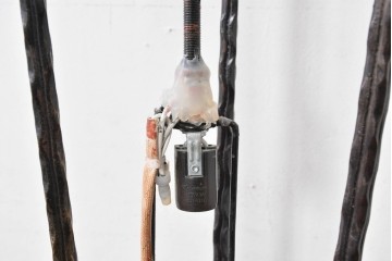 中古　エミール・ガレ風(Emile Galle)　ぶどう柄のフロアスタンド　(R-087373)