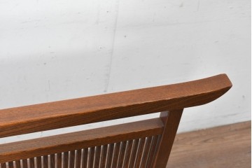 和製ヴィンテージ　高級品　総欅(ケヤキ)材　素材の良さが際立つ漆塗りの衝立て　(R-087375)