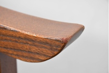 和製ヴィンテージ　高級品　総欅(ケヤキ)材　素材の良さが際立つ漆塗りの衝立て　(R-087375)