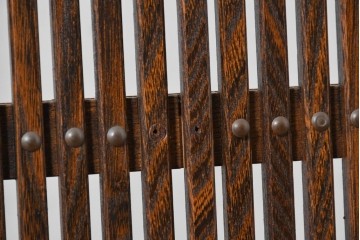 和製ヴィンテージ　高級品　総欅(ケヤキ)材　素材の良さが際立つ漆塗りの衝立て　(R-087375)