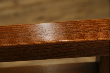 和製ヴィンテージ　高級品　総欅(ケヤキ)材　素材の良さが際立つ漆塗りの衝立て　(R-087375)