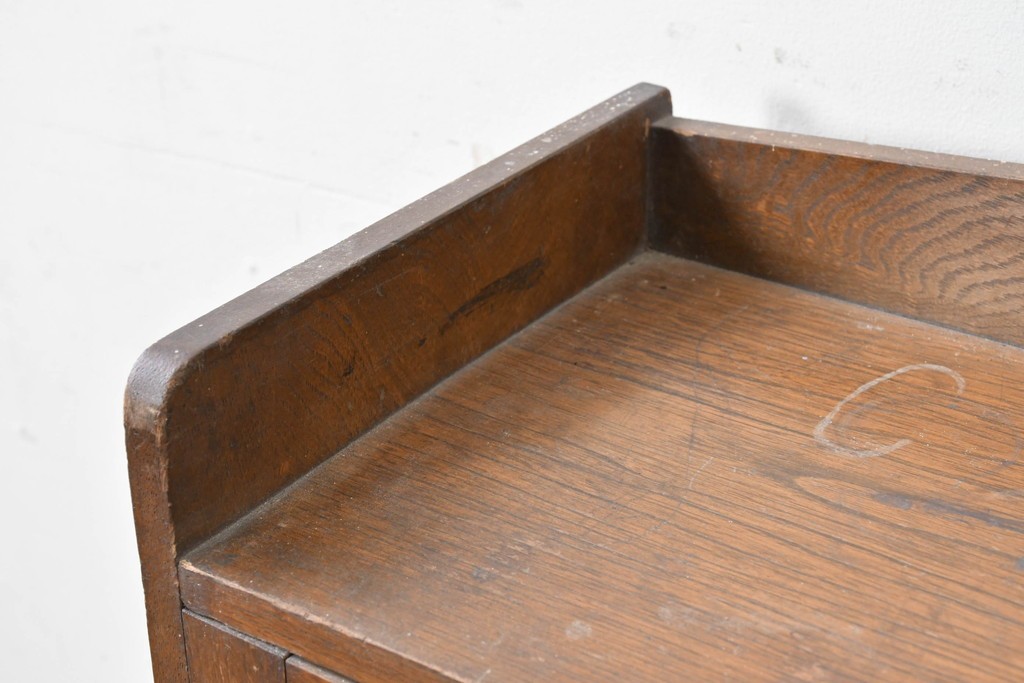 和製アンティーク　栓材　透かし彫りの意匠が目を惹くガラス扉の本箱　(R-087377)