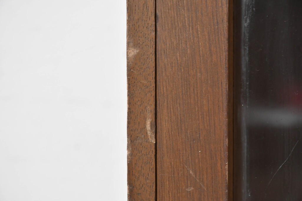 和製アンティーク　栓材　透かし彫りの意匠が目を惹くガラス扉の本箱　(R-087377)