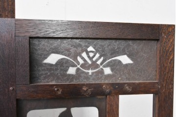 和製アンティーク　レトロな透かし彫り入り本箱　(R-087378)