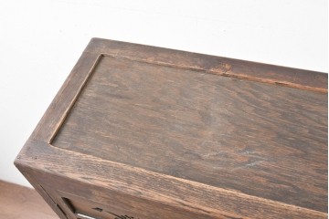 和製アンティーク　レトロな透かし彫り入り本箱　(R-087378)