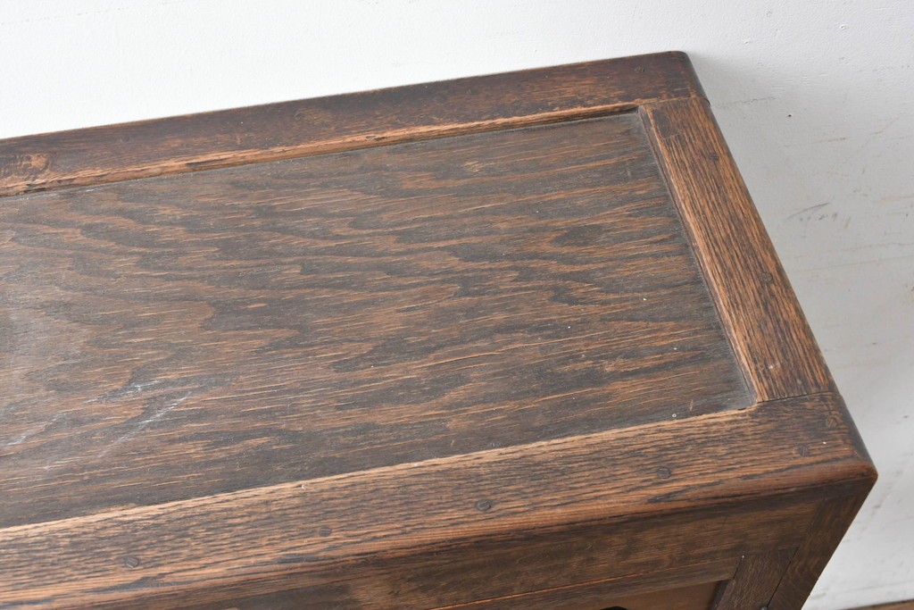 和製アンティーク　レトロな透かし彫り入り本箱　(R-087378)