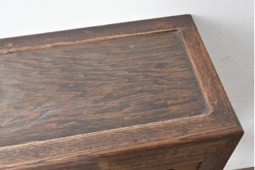 和製アンティーク　レトロな透かし彫り入り本箱　(R-087378)