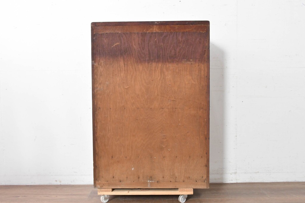 和製アンティーク　レトロな透かし彫り入り本箱　(R-087378)