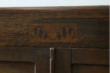 和製アンティーク　レトロな透かし彫り入り本箱　(R-087378)