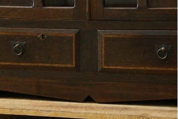 和製アンティーク　レトロな透かし彫り入り本箱　(R-087378)