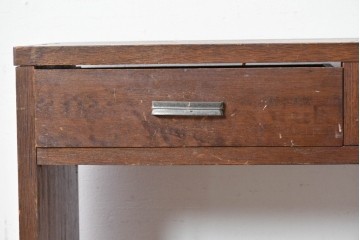 和製アンティーク　人気の薄型　圧迫感なく取り入れやすい片袖机　(R-087379)