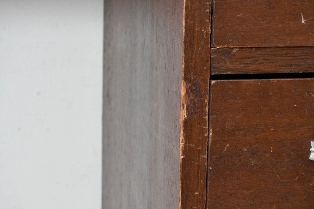 和製アンティーク　人気の薄型　圧迫感なく取り入れやすい片袖机　(R-087379)