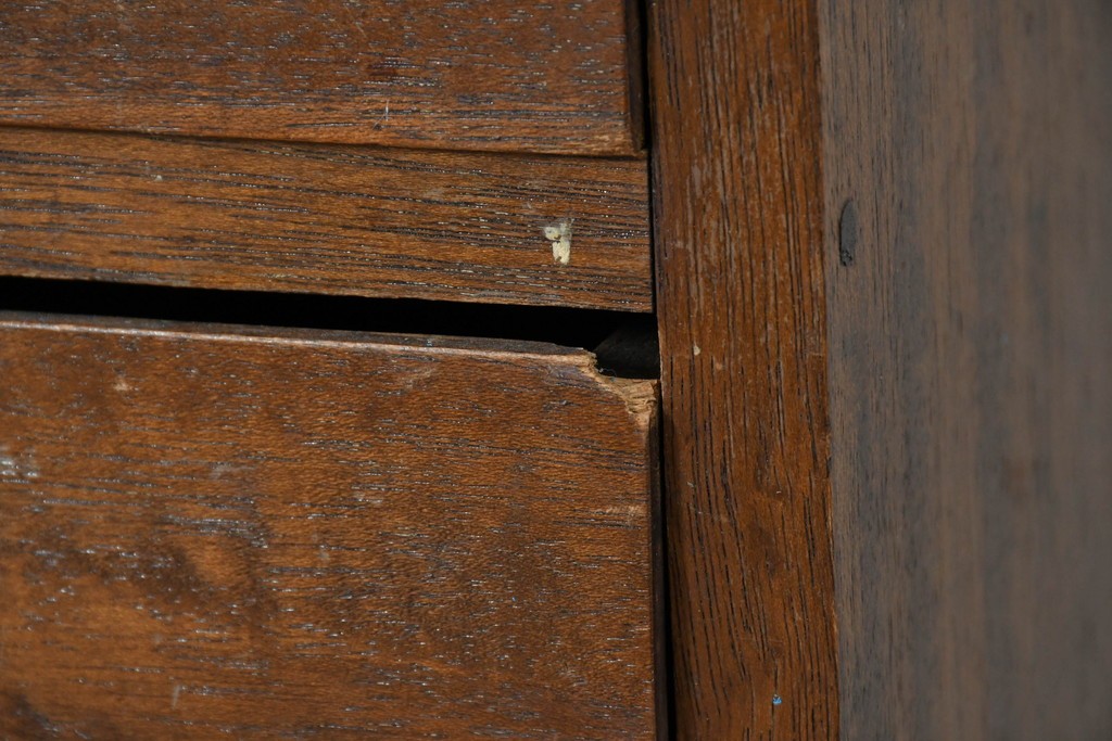 和製アンティーク　人気の薄型　圧迫感なく取り入れやすい片袖机　(R-087379)