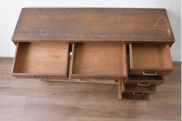 和製アンティーク　人気の薄型　圧迫感なく取り入れやすい片袖机　(R-087379)