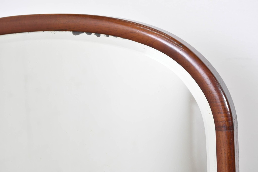 和製ヴィンテージ　高級品!!　指物工芸家具　桑材　優美な佇まいの姿見　(R-087380)