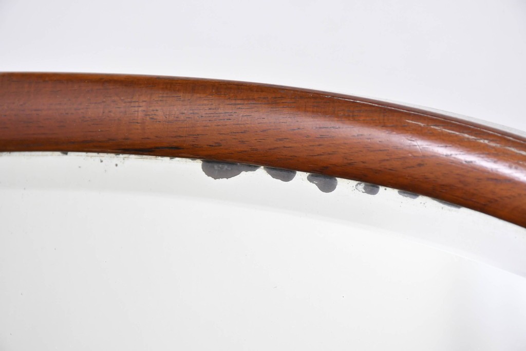 和製ヴィンテージ　高級品!!　指物工芸家具　桑材　優美な佇まいの姿見　(R-087380)