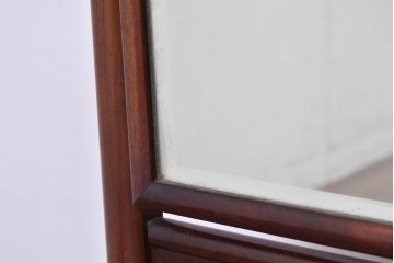 和製ヴィンテージ　高級品!!　指物工芸家具　桑材　優美な佇まいの姿見　(R-087380)