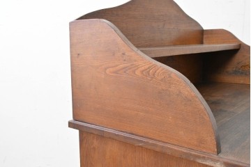 和製アンティーク　上手物!!　栓材　上置き棚付き　引き出し6杯のカウンターデスク　(R-087382)