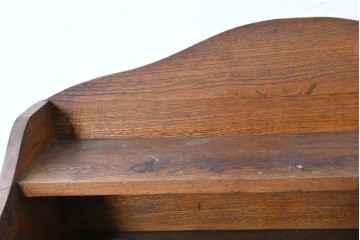 和製アンティーク　上手物!!　栓材　上置き棚付き　引き出し6杯のカウンターデスク　(R-087382)