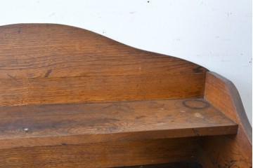 和製アンティーク　上手物!!　栓材　上置き棚付き　引き出し6杯のカウンターデスク　(R-087382)