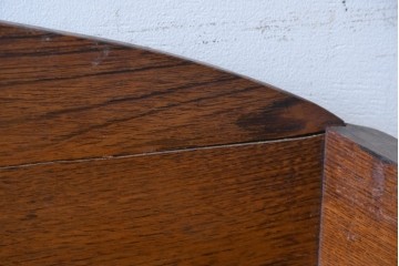 和製アンティーク　上手物!!　栓材　上置き棚付き　引き出し6杯のカウンターデスク　(R-087382)