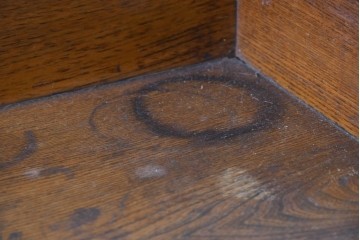 和製アンティーク　上手物!!　栓材　上置き棚付き　引き出し6杯のカウンターデスク　(R-087382)