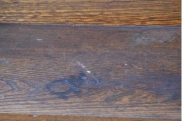 和製アンティーク　上手物!!　栓材　上置き棚付き　引き出し6杯のカウンターデスク　(R-087382)