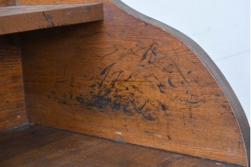 和製アンティーク　上手物!!　栓材　上置き棚付き　引き出し6杯のカウンターデスク　(R-087382)