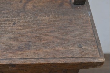 和製アンティーク　上手物!!　栓材　上置き棚付き　引き出し6杯のカウンターデスク　(R-087382)