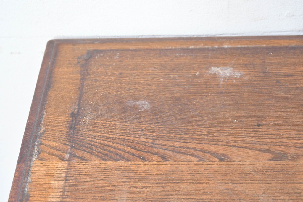 和製アンティーク　上手物!!　栓材　上置き棚付き　引き出し6杯のカウンターデスク　(R-087382)