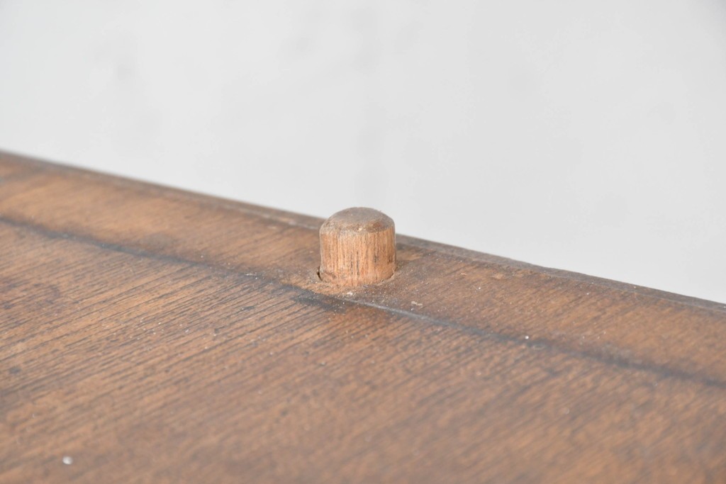 和製アンティーク　上手物!!　栓材　上置き棚付き　引き出し6杯のカウンターデスク　(R-087382)