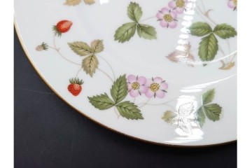 イギリス　WEDGWOOD(ウェッジウッド)　直径約18cm　ワイルドストロベリーシリーズのプレート6枚セット　(R-087384)