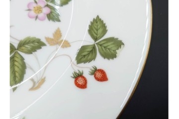 イギリス　WEDGWOOD(ウェッジウッド)　直径約18cm　ワイルドストロベリーシリーズのプレート6枚セット　(R-087384)