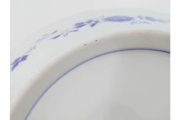 深川製磁　陶彩作　染錦　紫陽花金ミルの飾鉢　共箱付き　(R-087388)