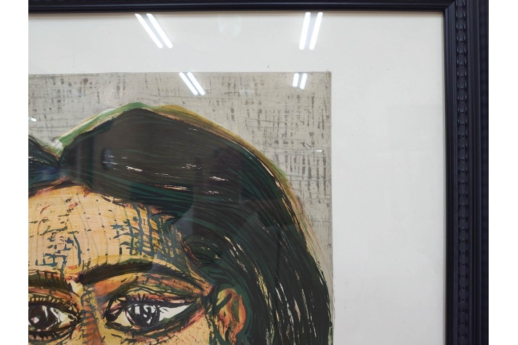 真作　パブロ・ピカソ　「ドラ・マールの肖像」　人物画のリトグラフポスター　外箱付き　(R-087393)