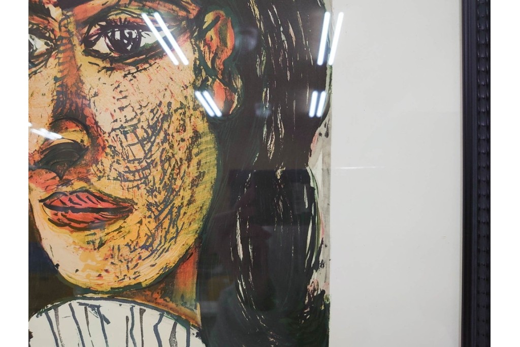 真作　パブロ・ピカソ　「ドラ・マールの肖像」　人物画のリトグラフポスター　外箱付き　(R-087393)