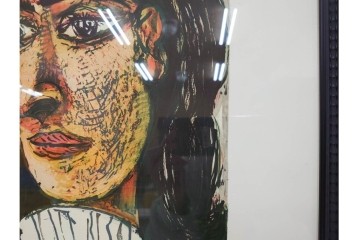 真作　パブロ・ピカソ　「ドラ・マールの肖像」　人物画のリトグラフポスター　外箱付き　(R-087393)