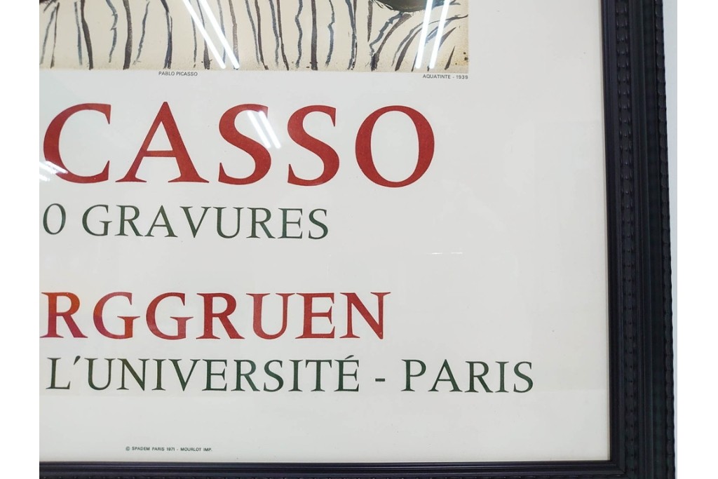真作　パブロ・ピカソ　「ドラ・マールの肖像」　人物画のリトグラフポスター　外箱付き　(R-087393)