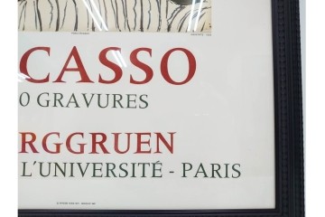 真作　パブロ・ピカソ　「ドラ・マールの肖像」　人物画のリトグラフポスター　外箱付き　(R-087393)