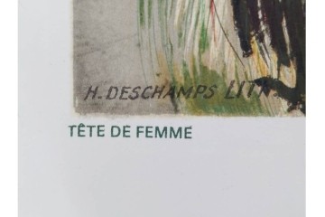 真作　パブロ・ピカソ　「ドラ・マールの肖像」　人物画のリトグラフポスター　外箱付き　(R-087393)