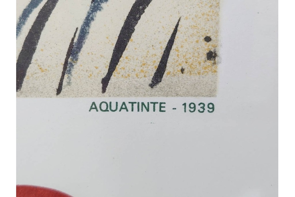 真作　パブロ・ピカソ　「ドラ・マールの肖像」　人物画のリトグラフポスター　外箱付き　(R-087393)