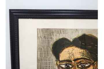 真作　パブロ・ピカソ　「ドラ・マールの肖像」　人物画のリトグラフポスター　外箱付き　(R-087393)